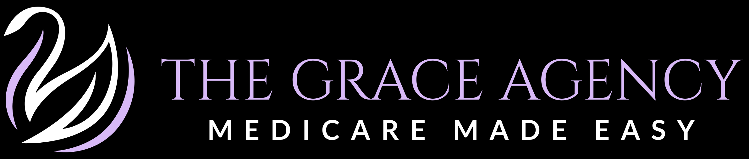 A black background with the words grace icare written in purple.